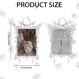 NICENEEDED Photocard Holder Keychain, Irregular ID Badge Holder Photo Display Holder, Card Holder Keychain Display Frame