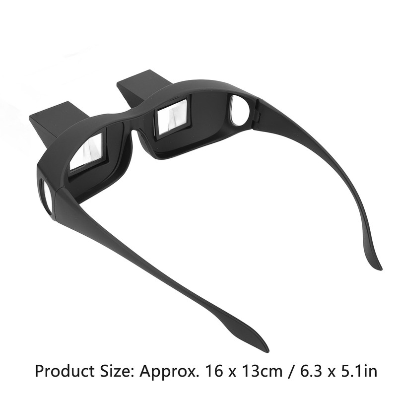 Prism Glasses Stylish Compact Black Large Resin Glass 16cm Frame