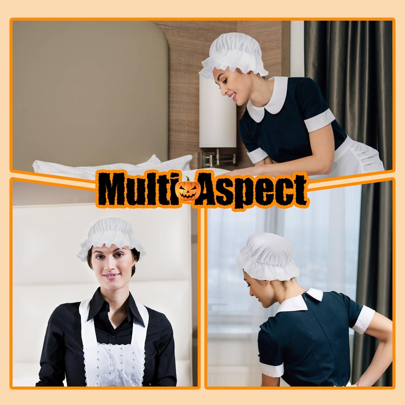Scotamalone Capss for Women Hatss Halloweens Costume Bonnets Colonialss Accessory