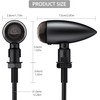 Justech 4 PCS Motorcycle Indicators Amber, Universal Turn Signal Lights