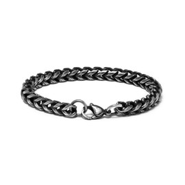 bizsew Retro Chain Bracelet for Men Stainless Steel 6mm Width Large Franco Link Chain (Retro, XS)
