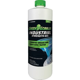 Green Gobbler Industrial Strength Grease and Hair Drain Clog Remover | Drain Cleaner Gel | Safe for Pipes, Toilets, Sinks, Tubs, Drains & Septic Systems (Packaging May Vary)