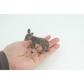 Collectible Wildlife Gifts Donkey Baby Toy, Foal, Realistic Hand Painted Rubber Model 2.5" CH821 BB194