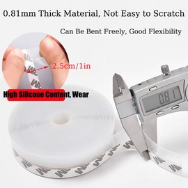 Oruiiju Weather Stripping, Silicone Door Seal Strip Door Window-33 Foot (Width 25MM, Transparent)