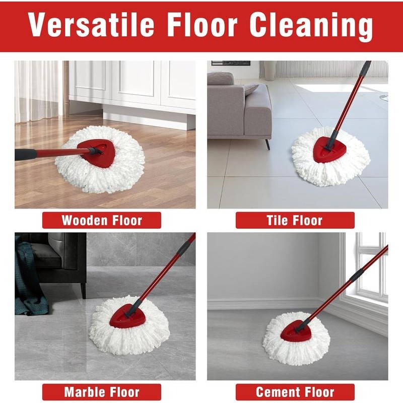 ONLY FIT for 1-TANK System) Mop Replace Head 3 Pack