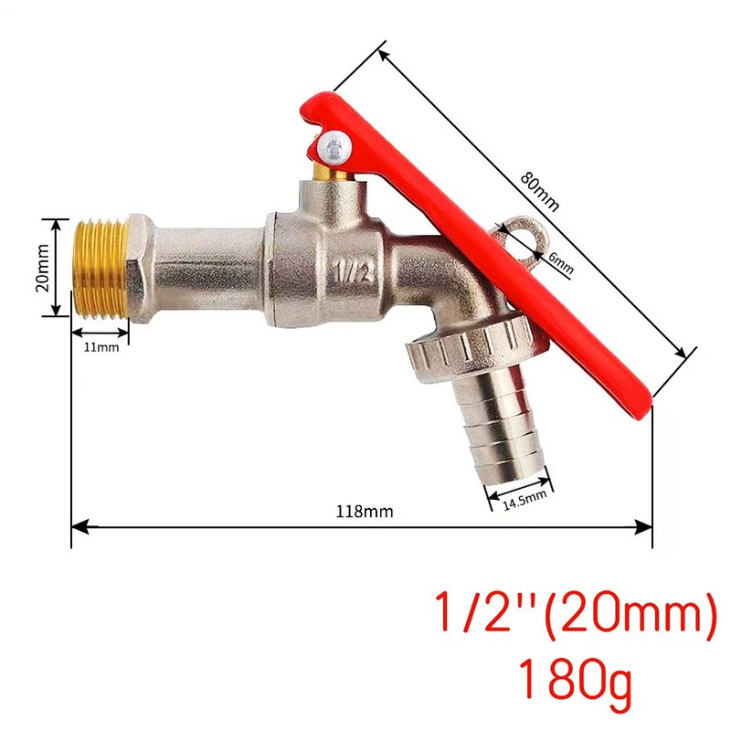 EKKJNQ Lockable Tap / Lockable Tap 1/2 Inch (20 mm)