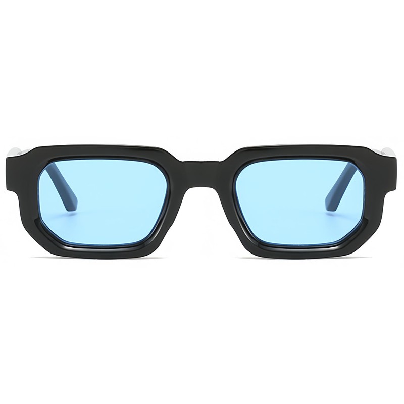 RUNHUIS Vintage Rectangle Sunglasses Women Men Retro Small Square Chunky