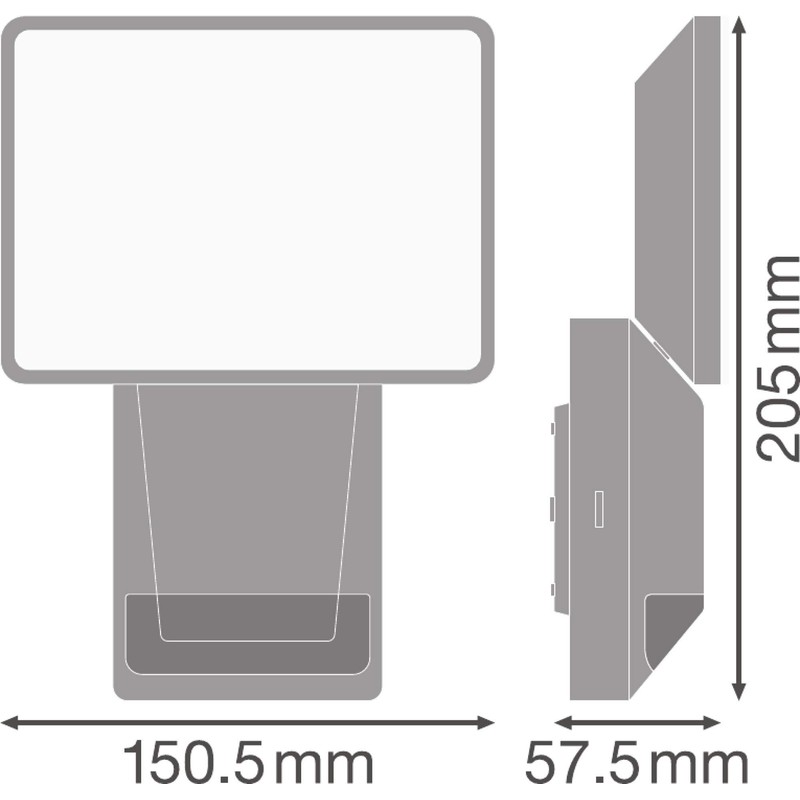 Ledvance LED Floodlight, Light for Outdoor Use, Warm White, 151