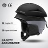 Odoland Ski Helmet, Snowboard Helmet with Ski Goggles for Adults