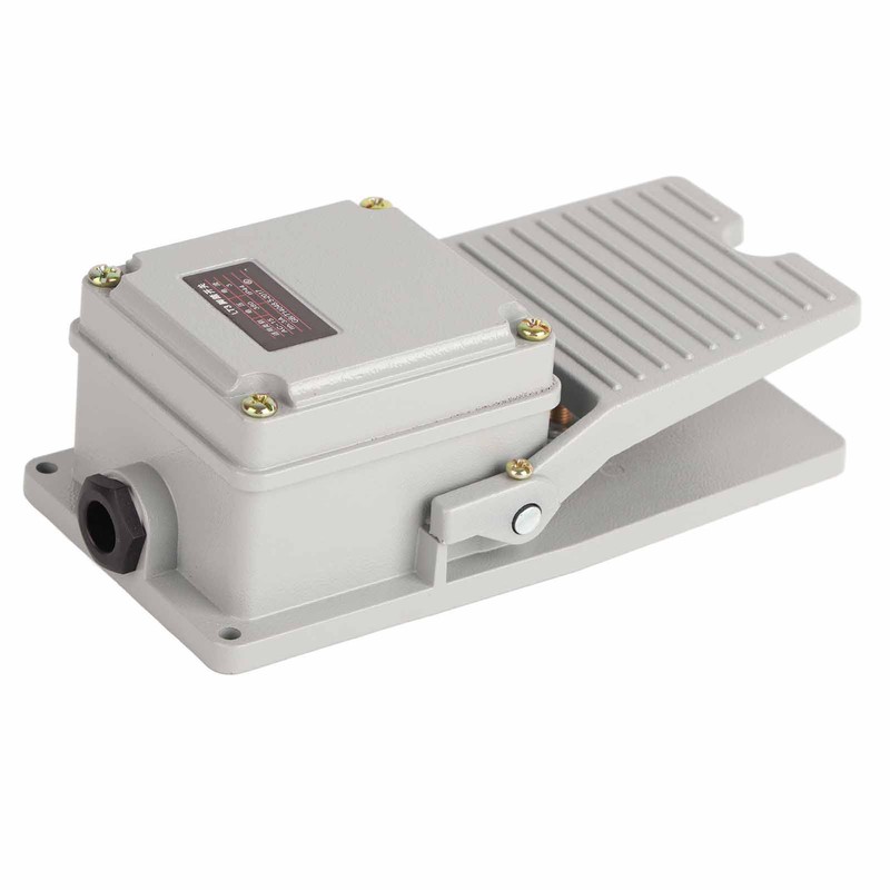 Foot Switch Nonslip Aluminum Shell Momentary Pedal Silver Contacts LT3