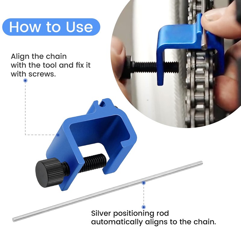 Chain Alignment Tool Suitable for Motorcycles and ATVs, Quick Accurate