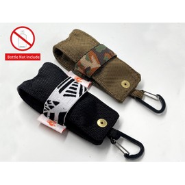 Travel Size Hand Sanitizer Holder,Bottle Case and Carabiner Carrier bag-Portable Mini Waist Bag for Liquids Clip On Backpack and Purse - Not Include Empty 60ml/ 2 oz bottle. (2 Pack) Oliver And Black