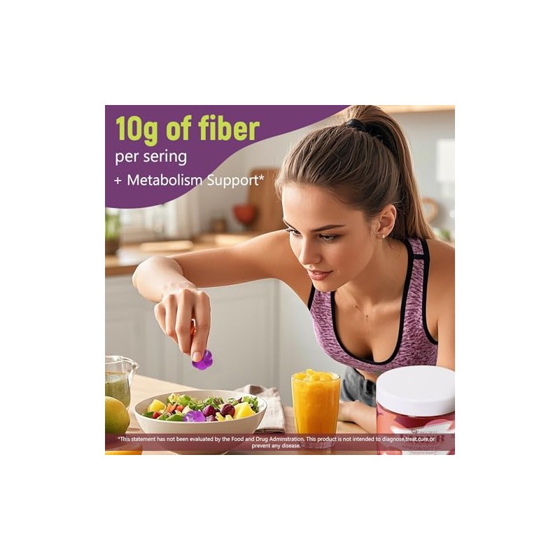 Migcopat Gomitas de Fibra de 10 G para Adultos