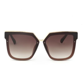 MODALAND Oversized Sunglasses for Women, Square Style for Womens, Narrow Square Frame Visor Shades UV400 (Brown-Brown)