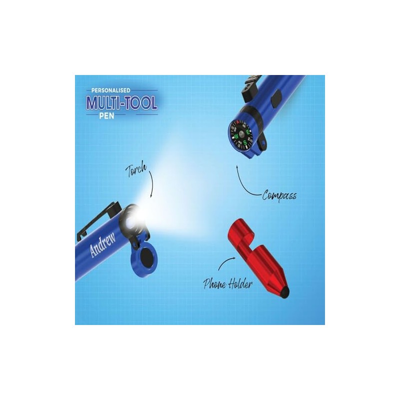 Multi-Tool Pen 7-in-1 Pocket Gadget Traditional Gift Boxed. Items Include,