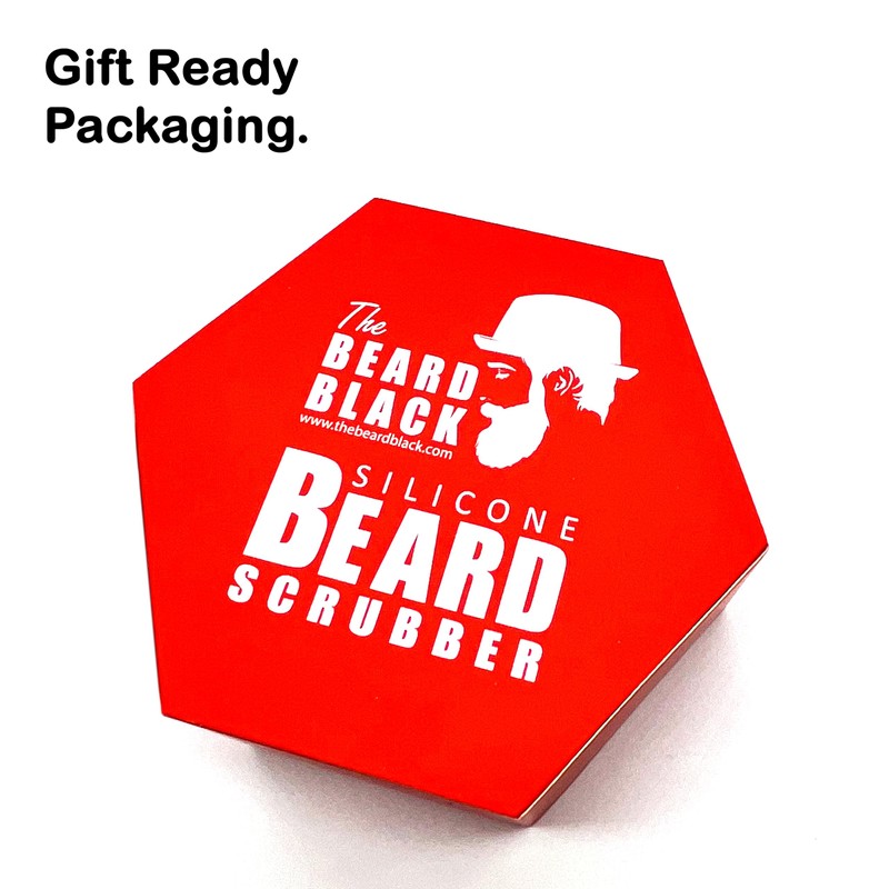The BEARD BLACK Silicone Beard Scrubber, Facial Hair Exfoliator Brush,
