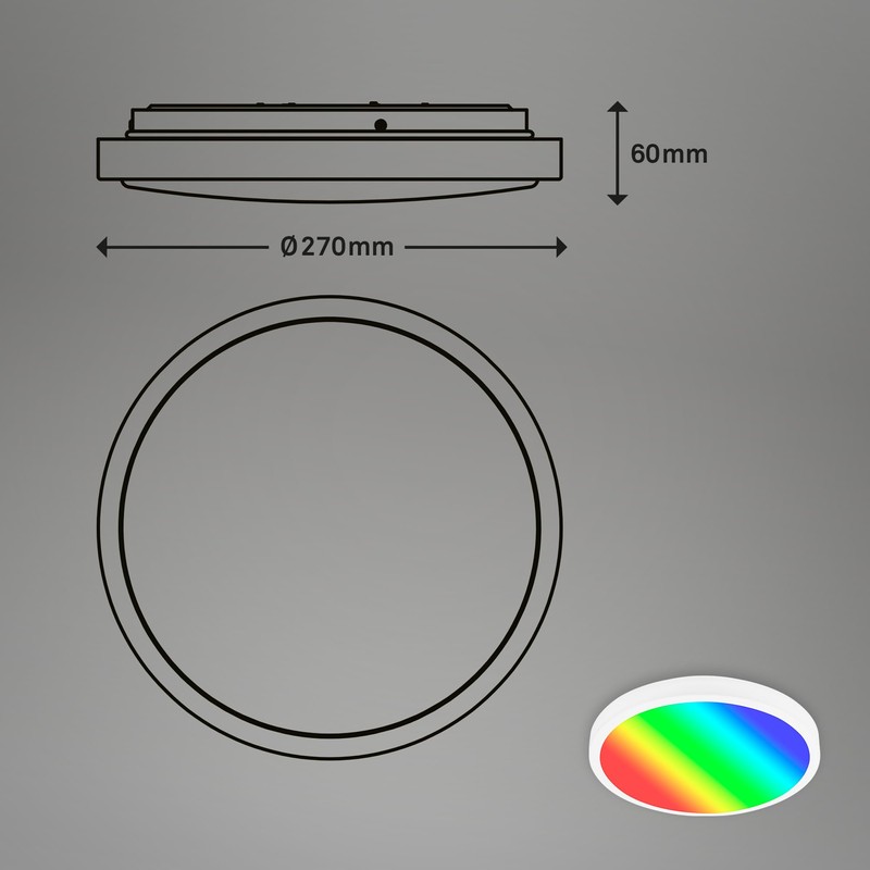 BRILONER - Smart LED Ceiling Light, WiFi LED Ceiling Light,