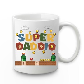 Super Daddio Mug, Funny Gifts for Dad, Birthday Fathers Day Mugs for Dad from Daughter Son, New Dad Gifts, Super Daddio Gifts for Dad 11 Ounce White