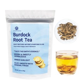 AeroMind CloudTrade Organic Burdock Slices Tea,Raw Agricultural Product,Caffeine Free, Resealable Bag 2.82oz (80g) May Aid Digestion & Skin