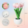 MOYAC Lámpara de Tulipanes de Mesa con 3 Flores, Luz