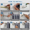 Lwiiom Double Curtain Rods with Aluminum Bouquet Brackets and End