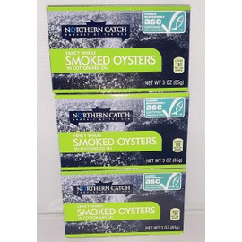 SMOKED OYSTERS IN COTTONSEED OIL, 3 Ounce (Pack of 3)