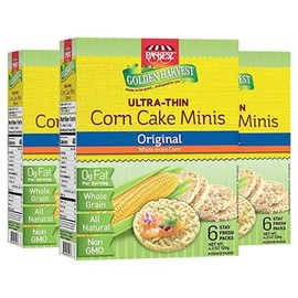 Only Kosher Candy Ultra-Thin Original Wholegrain Corn Cakes Minis with Natural Ingredients, Kosher Certified Non-GMO, and Fat-Free Delicious Snack, Pack of 3