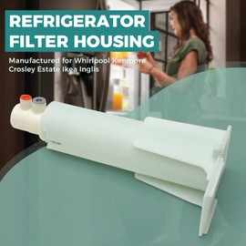 WP2186443 Refrigerator Filter Housing for Whirlpool Kenmore Crosley Estate Ikea Inglis, 2186443 Filter Housing Replace WP2186443VP 451472 AP6006021 PS11739083 EAP11739083 AH328166 EA328166
