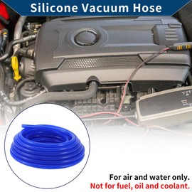 Hihaha Silicone Vacuum Tubing Hose Automotive Vacuum Line High Temperature 50Ft 3/8" 10mm ID 2.5mm Thickness 1 Pcs Blue 130PSI Max Pressure