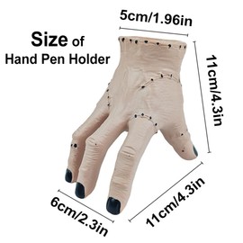 NGUP Thing Hand Pen Holder Addams Family Fake Horror Hand Halloween Decorations Planter Holder Addams Family Scary Prop Cosplay Costume Decor Gifts