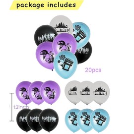 20pcs Gaming Baloons Game birthday Party Decorations 12In Theme Latex Party Balloons for Boys Kids Game Theme Party Supplies Decoration