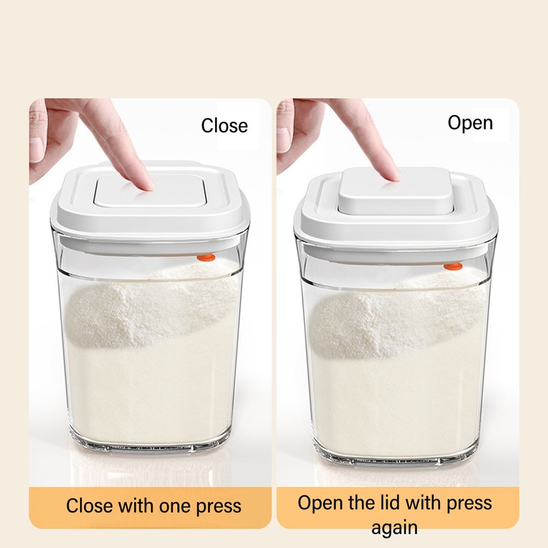 Food Storage Container Leakage Proof Airtight Food Organizer with Push