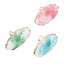 Angoily Resin Nail Art Ring Pallets Set 3pcs Nail Art Tools for Manicure Crystal Nail Mixing Trays