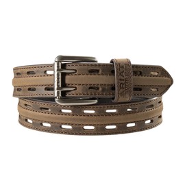 ARIAT Men’s Double Hole Work Belt, Brown, 34