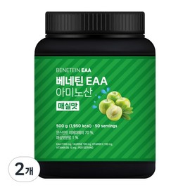 Benetin EAA 7000 Essential Amino Acid Supplement Plum Flavor, 2 Pieces, 500g / 베네틴 EAA 7000 필수 아미노산 보충제 매실맛, 2개, 500g