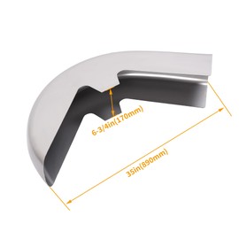 HECASA 26" Front Fender Compatible with Harley Davidson Touring Bagger Softail King Road Glide Fl Style Motorcycle Wheel Wrap Steel Unpainted