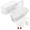 Wensdr 2 Packs Acrylic Jewellery Box Organiser with 100pcs PVC
