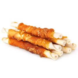 HealthyBones Chicken Breast Wrapped Natural Dog Treats for Borzoi and Other Large Hound Dogs, 36 Count