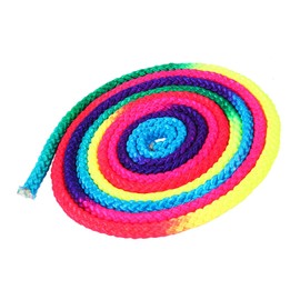 Jiawu Durable Rainbow Gymnastics Rope for Artistic Gymnastics, Nylon Competition Arts Training Rope