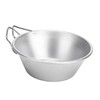 Camping Cup Backpacking Bowl Cup Stainless Steel with Hook Shape