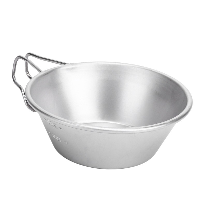 Camping Cup Backpacking Bowl Cup Stainless Steel with Hook Shape