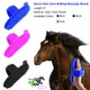 Black Plastic Curry Comb with Adjustable Strap Horse Grooming