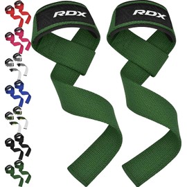 RDX Wrist Strap, Lifting Strap, For Training, Gym, For Beginners to Professionals, Anti-Slip Pads, Both Hands, Men's, Women's, Genuine Japanese Product (Kaki)