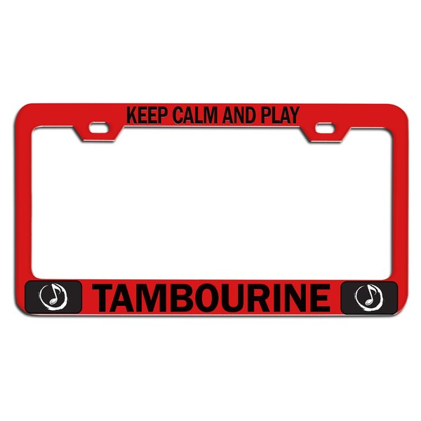 Custom Brother - Keep Calm and Play Tambourine Red Steel