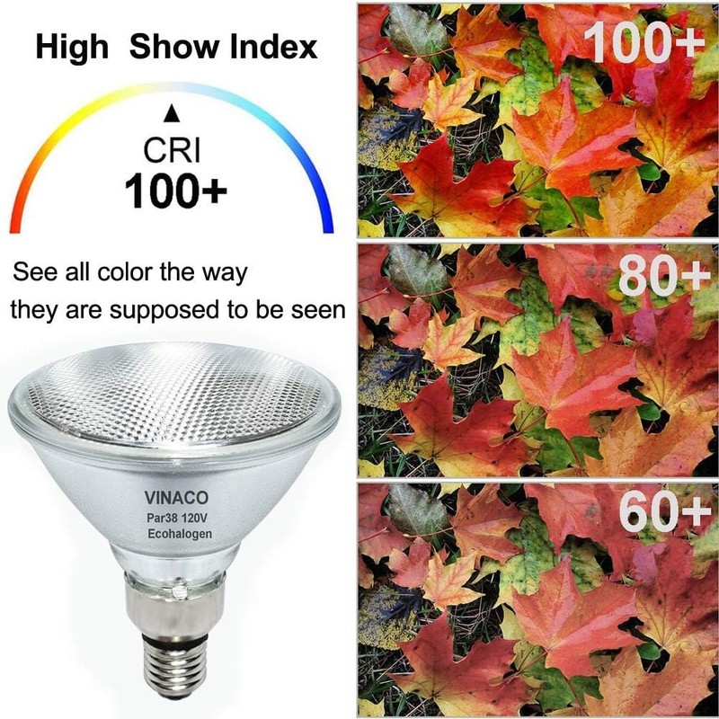 PAR38 Outdoor Flood Light, 2PCS PAR38 Halogen Flood Light 80W,