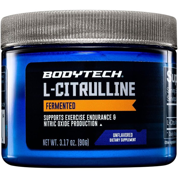 BODYTECH Fermented L-Citrulline 3000MG - Supports Exercise Endurance & Nitric Oxide Production (3.17 Ounce Powder)