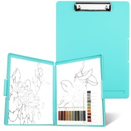 Clipboards with Storage,High Capacity Nursing Clipboard,Plastic Storage Clipboard with Low Profile Clip,Side-Opening A4 Binder Clipboard Folder, Smooth Writing Clip Board for Office Supplies(Black)