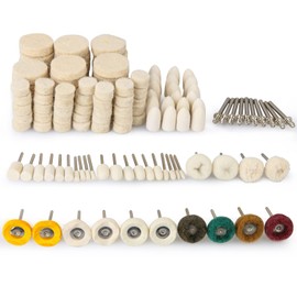 134PCS Polishing Buffing Wheel Polishing Kit Compatible with Dremel, Polishing Wheel Rotary Tool Accessories with 1/8" Shank, Abrasive Wheel Buffing Polishing Wire Brushes Wool Felt Cotton Mounted