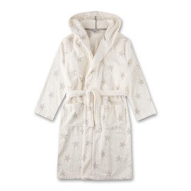 Sanetta Girls' Bathrobe, White Pebble