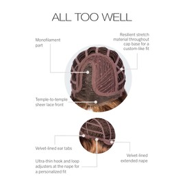 Gabor All Too Well Layered Chin-Length Wig, Textured Chic Cut Hair Wig by Hairuwear, Average Cap, GL23-101SS Sunkissed Beige